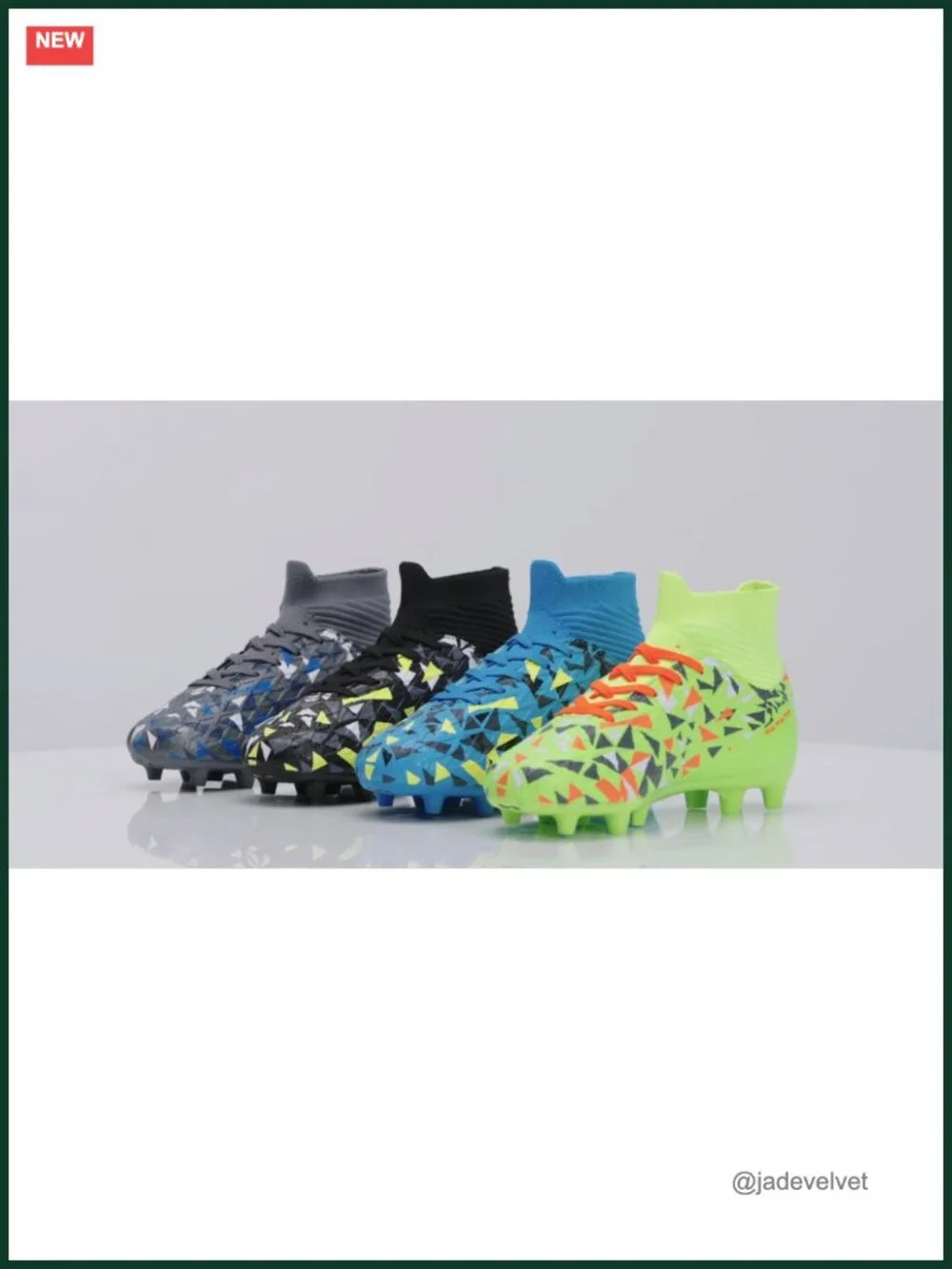 Boys Youth High Top Football Cleats Firm Ground Soccer Training